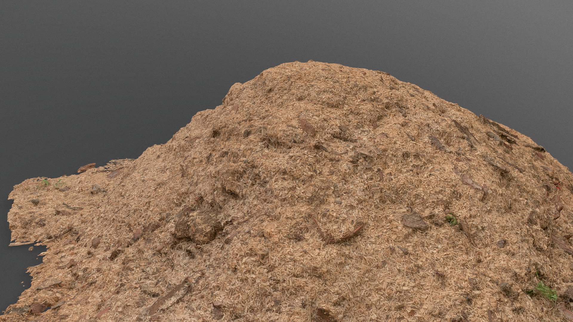 Sawdust (or wood dust), shredded wood woodchips wooden chips shards mulch pulp bark, carpentry waste heap pile mound stack 

photogrammetry scan (90x36mp), 3x8k textures + hd normals - Sawdust heap - Buy Royalty Free 3D model by matousekfoto 3d model