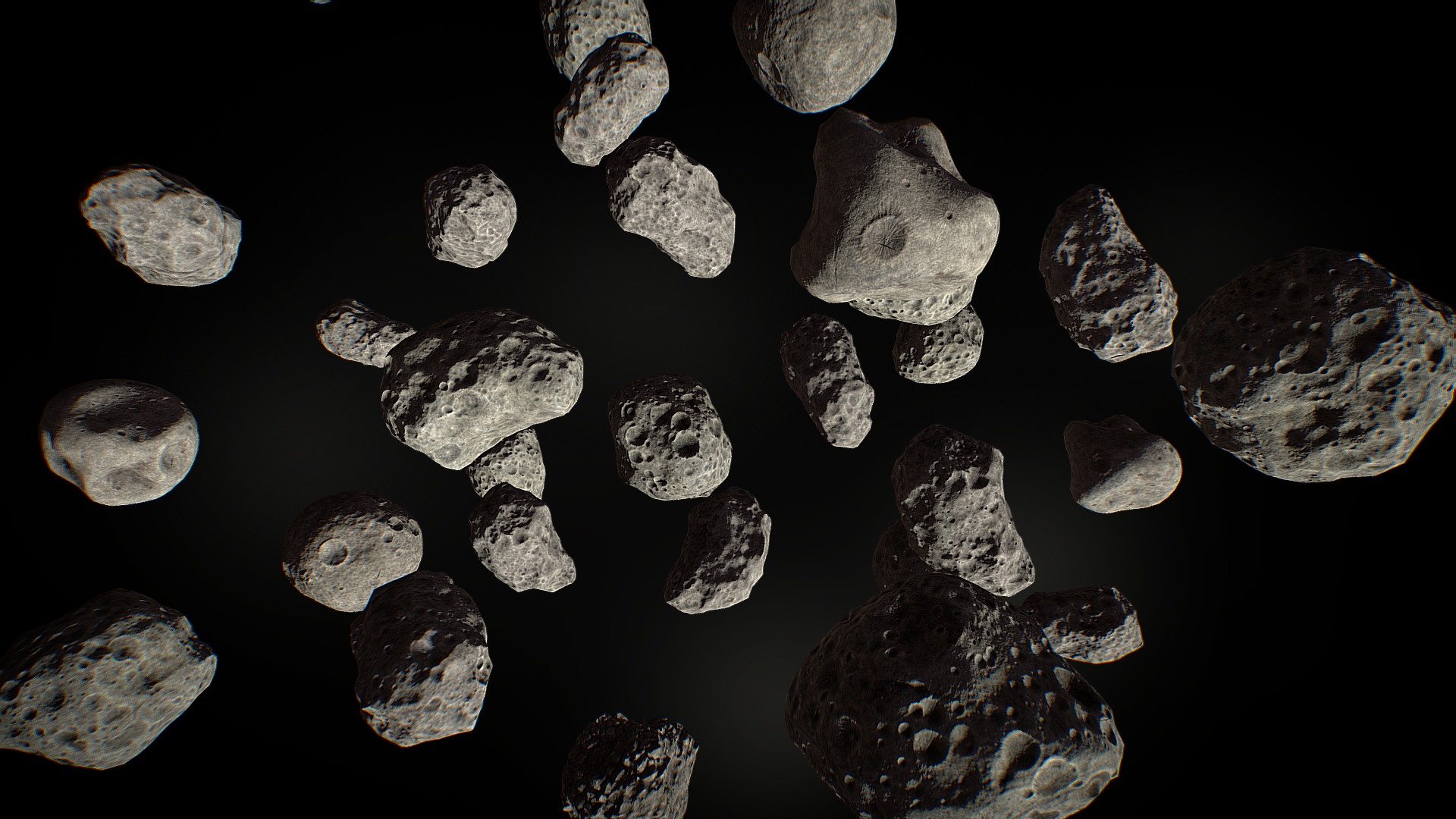 Asteroids - Buy Royalty Free 3D model by Gargore 3d model