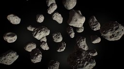 Asteroids 3dcoat, asteroids, blender