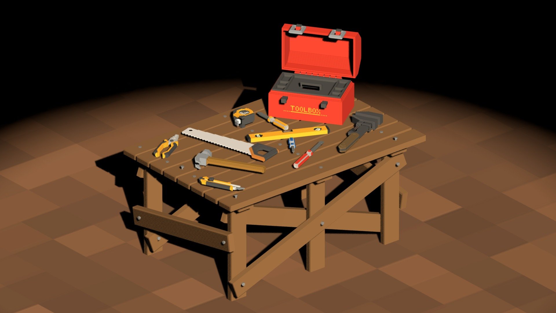 Voxel ToolBox &amp; 10 Tools 3D Voxel model created in MagicaVoxel Editor.

Available Formats: .vox (MagicaVoxel)” .obj + mtl” .qb

All Formats Size: 102 MB

Zip File Size: 2.23 MB

(Polys Count: 11114) (Verts Count: 15779)

Your feedback and rating are important for us :) - Voxel Tools - Buy Royalty Free 3D model by SHUBBAK3D 3d model
