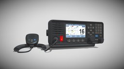 Fixed Mount VHF Radio police, marine, device, mount, equipment, satellite, audio, phone, fixed, maritime, transceiver, 2-way, walkie-talkie, vhf, military, radio