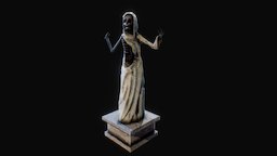 Death Angel Statue death, angel, labyrinth, explorer, statue, crypt, skelleton, game, lowpoly
