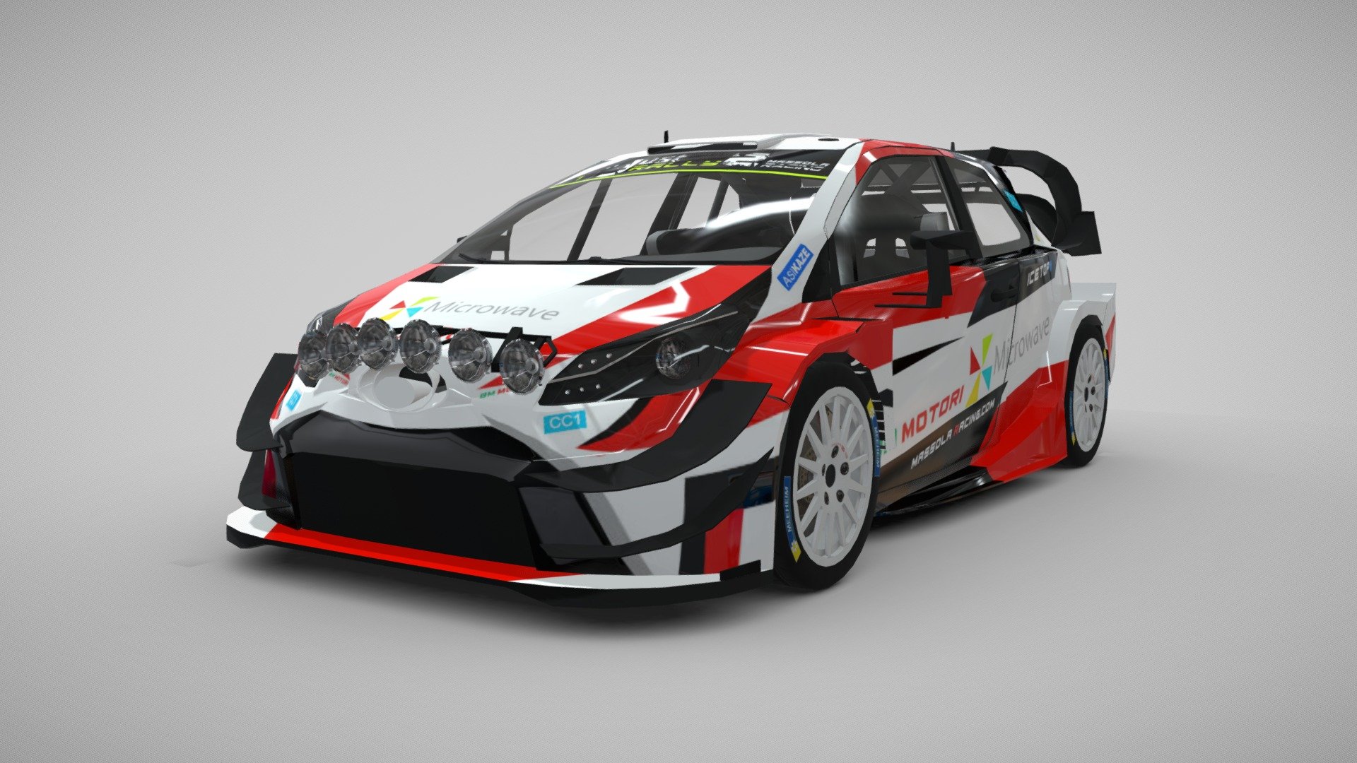 Get it in the Unity Asset Store!
A realistic rally car optimized for a mobile racing game with detailed interiors and single door, paradish, trunk objects to make them open/close or brake&hellip;

-You can find an UV Image and baked shadows to make your own livery designs!:) - Rally Car Pro 2 - 3D model by Massola Racing (@massolaracing) 3d model
