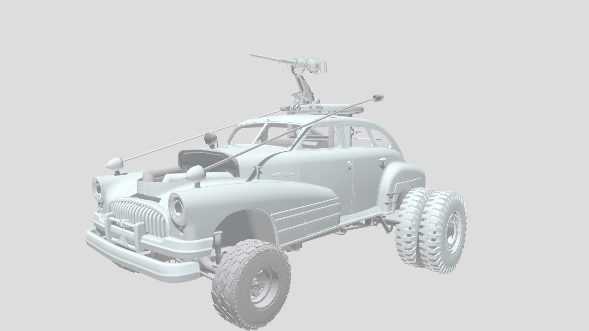 This is the high poly version but I have made a lower poly version that would be better for future gaming mods. This car is in both Fury Road but was also spotted on set in the &ldquo;Currently in production