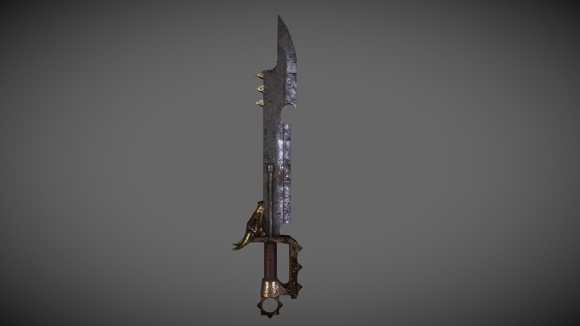 A recent prop that I made, tried to keep it fairly low poly - Chaos Powersword - 3D model by Isaac_Wright 3d model