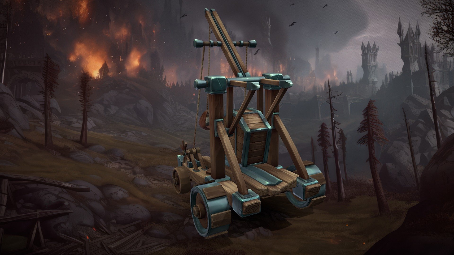 Stylized Prop for a project.

Software used: Zbrush, Autodesk Maya, Autodesk 3ds Max, Substance Painter - Stylized Medieval Trebuchet - 3D model by N-hance Studio (@Malice6731) 3d model
