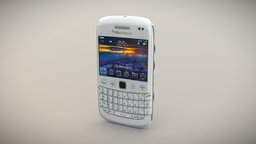 BlackBerry Bold 9790 White bar, brick, button, key, pad, cellular, qwerty, phone, push, cellphone, keypad, low-poly, 3d, low, poly, model, mobile, digital, keyboard, push-button