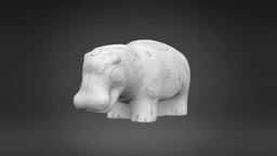 Hippopotame égyptien hippo, egypt, louvre, statue, museum, hippopotamus, francecollections, moulages, nil, louvre-museum, ateliers, art, sculpture