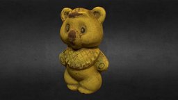 Old USSR Rubber Toy Bear Scan High Poly bear, toy, vintage, old, rubber, ussr, scan