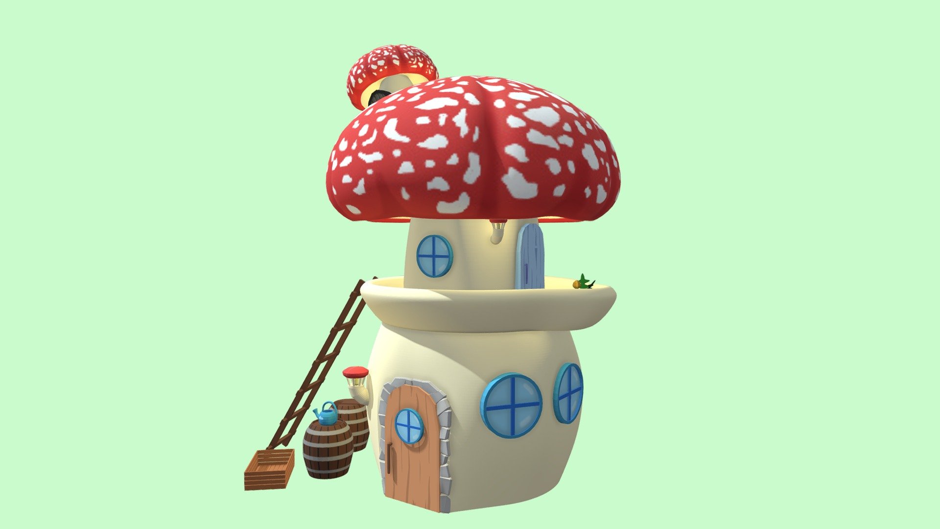 Mushroom House - Download Free 3D model by captain0cake 3d model