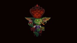 The Gob Father goblin, wine, prop, 3dcoat, gobbo, gangster, cigar, character, handpainted, game, characterdesign, fantasy, evil, 3chair, 3stylized