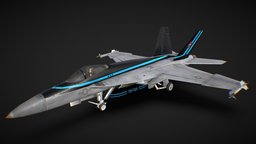 Mavericks FA/18 super hornet (TOPGUN MAVERICK) fighter-jet, topgun, substancepainter, blender, plane