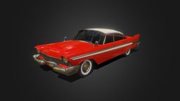 1950s Classic Car muscle, classic, automotive, old, coupe, game-ready, blender, vehicle, car