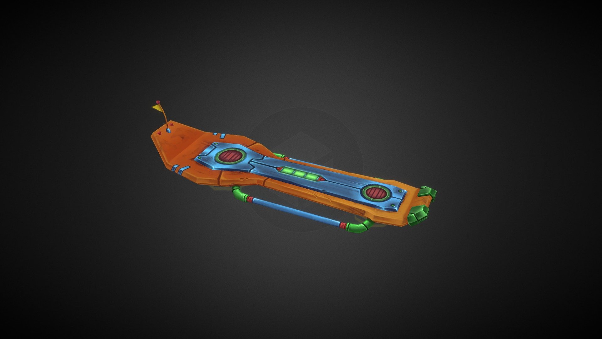 Hoverboard - 3D model by Offy (@axe163) 3d model