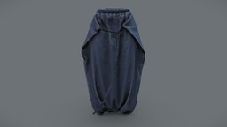 Female Salwar Baggy Culottes Pants modern, fashion, girls, clothes, pants, different, skirt, unique, realistic, real, womens, wear, culotte, baggy, pbr, low, poly, female, blue, navy, salwar