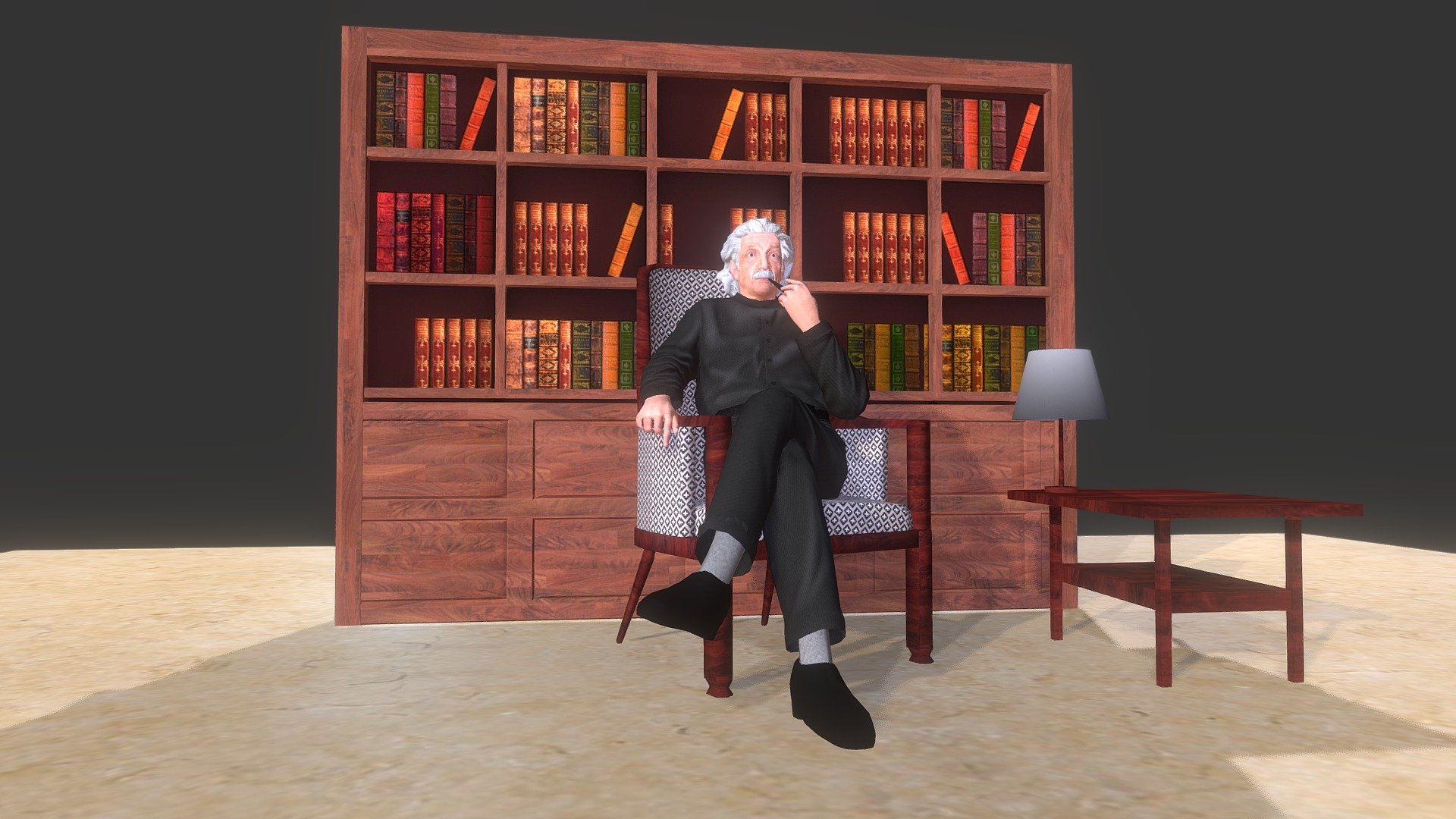 Albert Einstein - Buy Royalty Free 3D model by Spuke Animation (@spukeanimation) 3d model