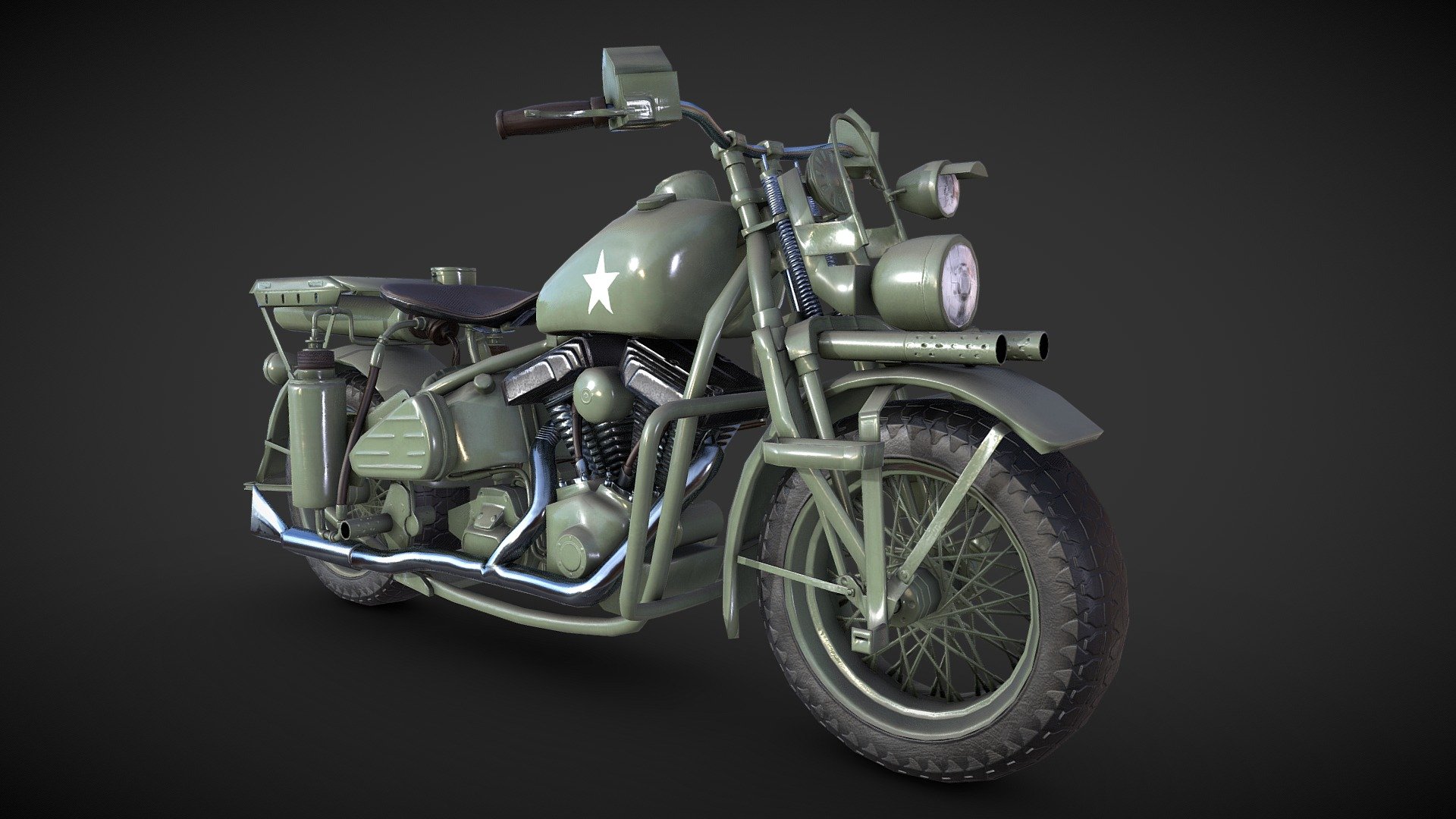 Captain America Bike was made by folowing the tutorial &gt; Blender - Hard Surface Modeling.
This is Low Poly Version, 3x materials, in 4k
A gift to you 3d model