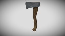 Axe medieval, props, axe-weapon, axe