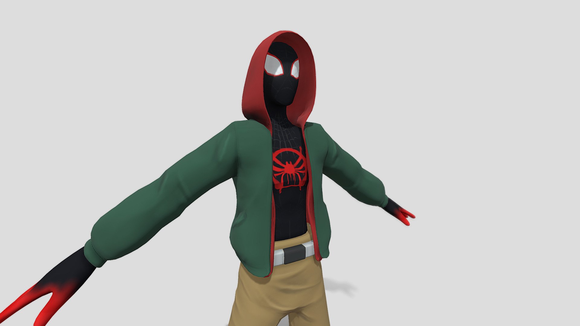 Practice for class! Final project, Miles Morales is one of my fave marvel characters and couldn't love more the 3d movie 3d model