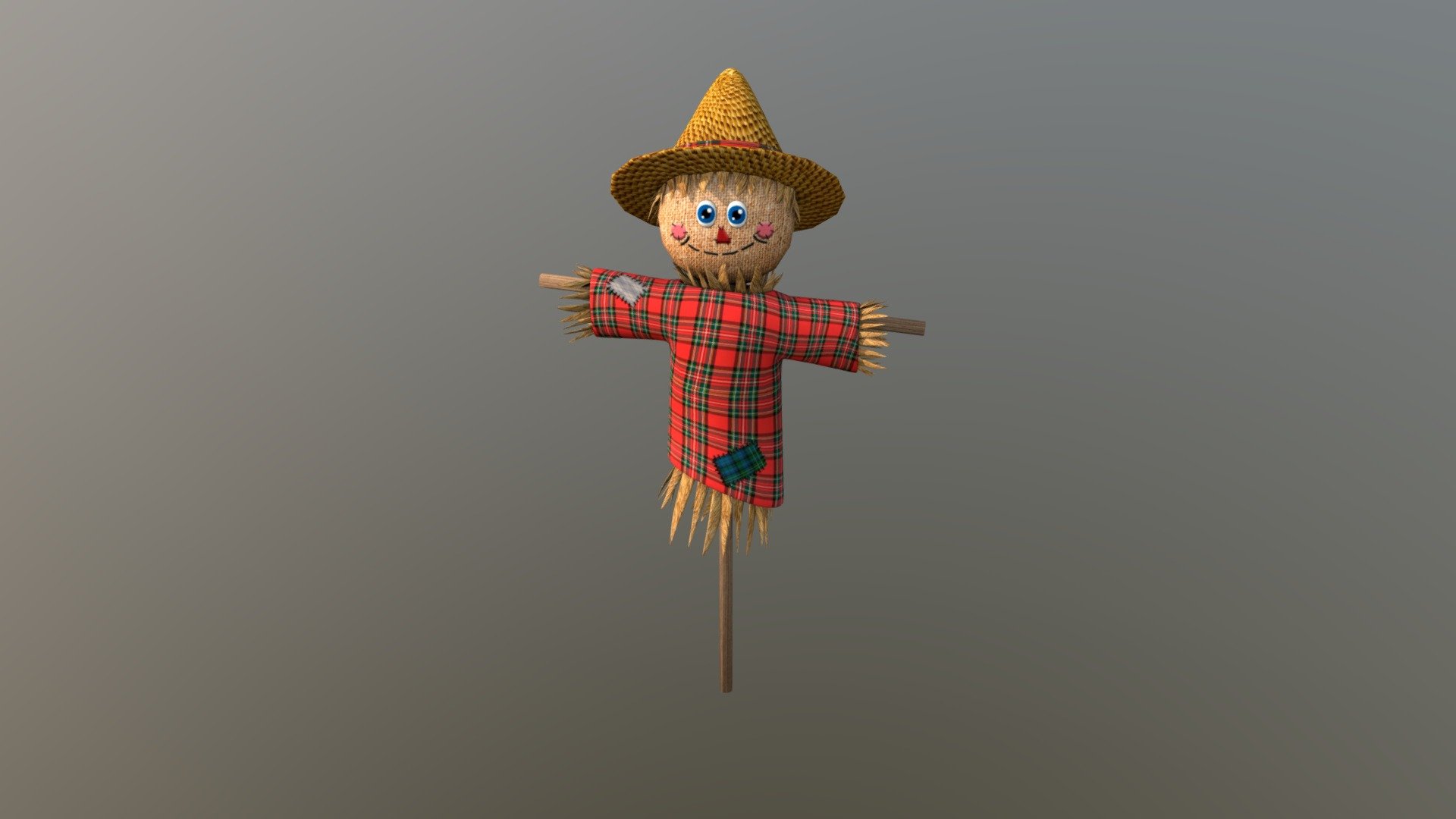 A simple Scarecrow for Autumn 3d model