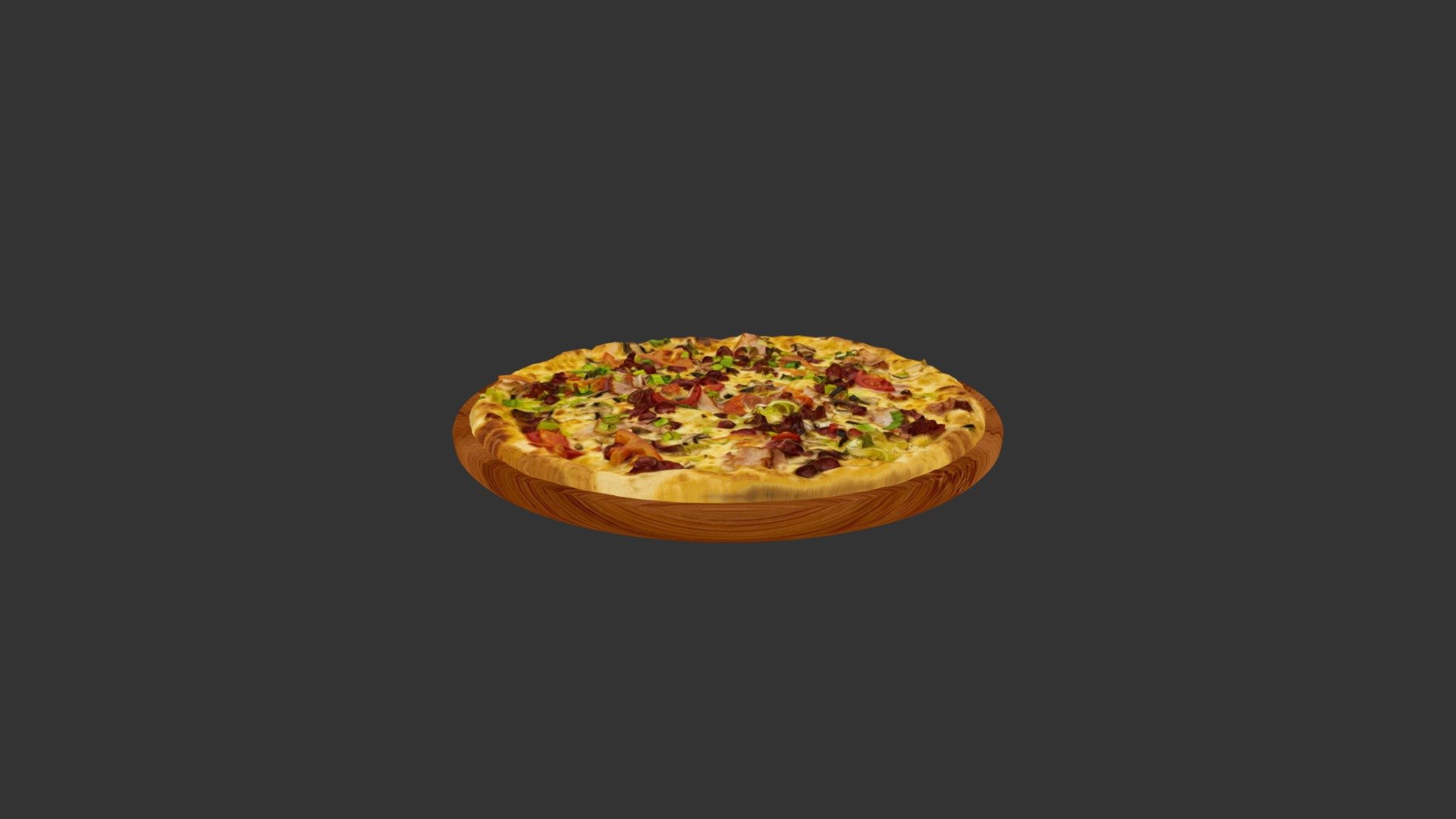 Sausage Meat Tomat Pizza - 3D model by alex.alexandrov.a 3d model