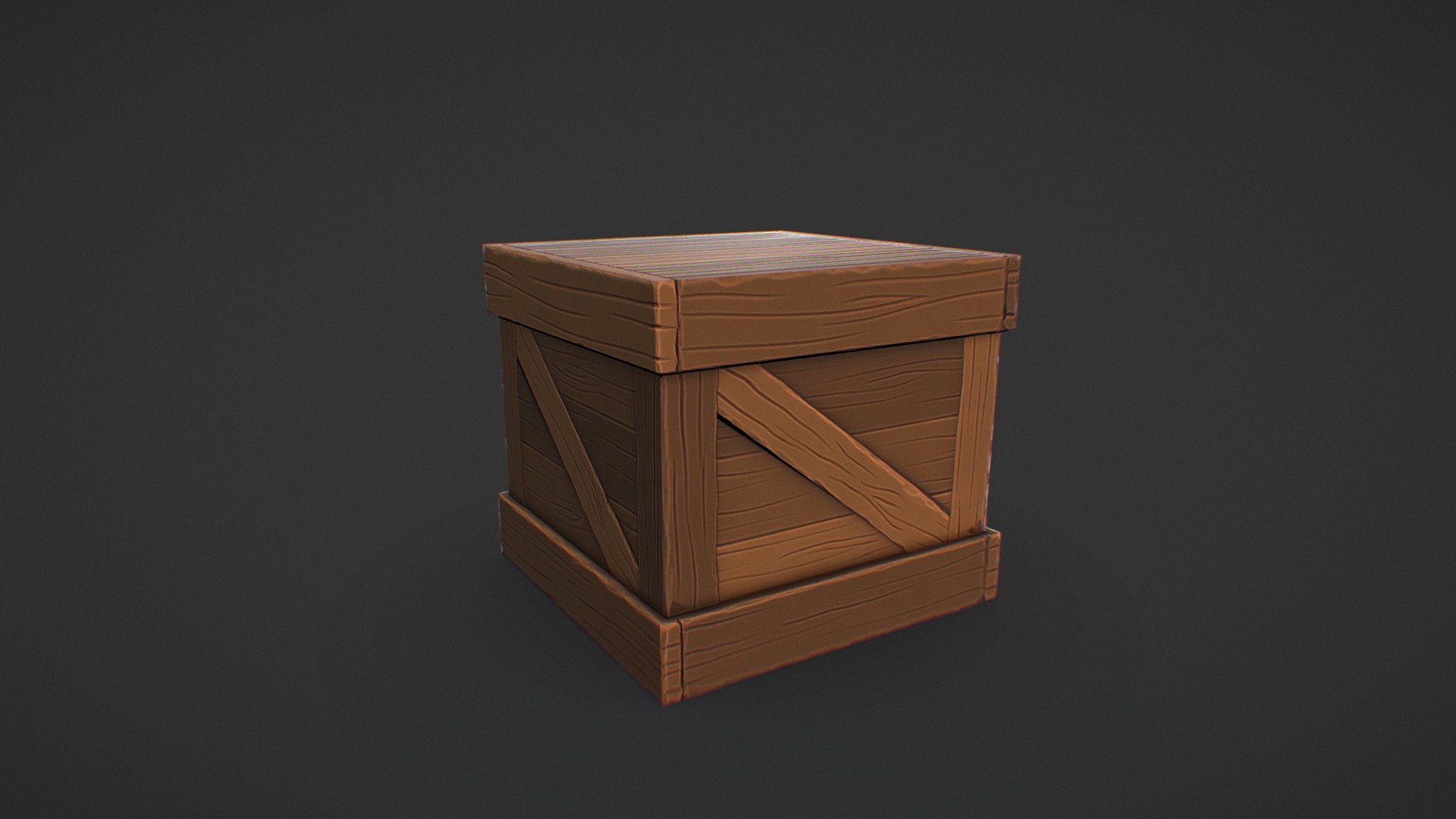 a cartoon box that I made for testing - cartoon box - 3D model by Gorka_Fujimoto 3d model