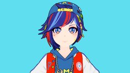 Pixel T-pose hat, retro, skater, stylised, 90s, rollerskates, finalyearproject, character, girl, game, studentwork, stylized, anime, pixel