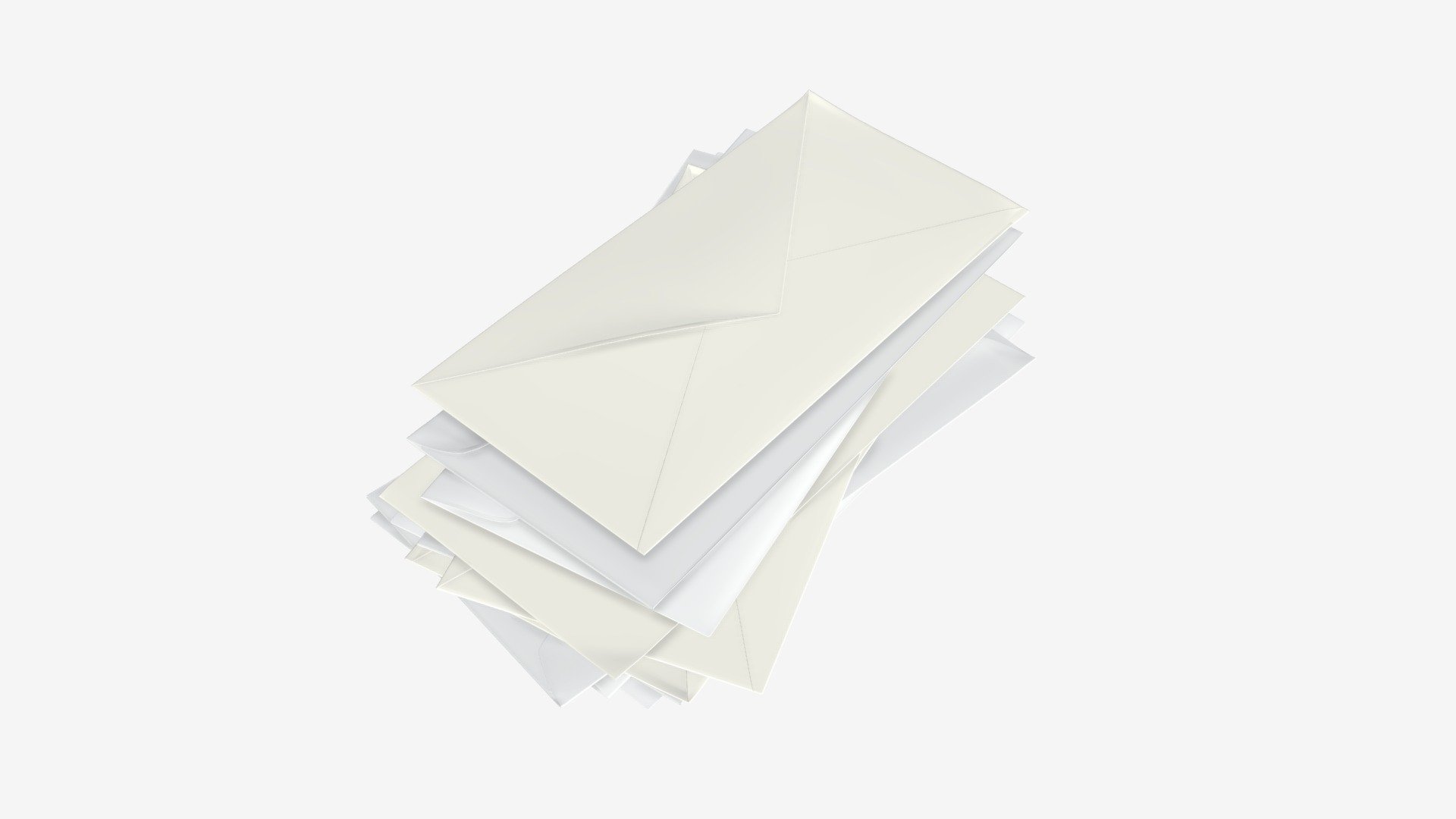 Envelope stack - Buy Royalty Free 3D model by HQ3DMOD (@AivisAstics) 3d model
