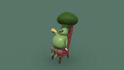 Fat Broccoli toon, cute, fat, nice, broccoli, 3d-art, character, conceptart, characterdesign, 3dmodel, concept