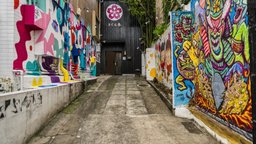 Graffitied japanese alley scan japan, restaurant, graffiti, tokyo, streetart, realitycapture, photogrammetry, art, scan