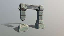 Stylized Ancient Archway ancient, ruins, arch, substance, maya, pbr, stone, zbrush, stylized
