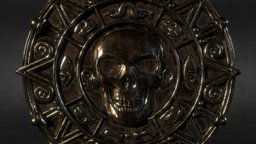 Pirates Coin (with sources) coin, unreal, engine, skull, scan, 3dscan, pirate, ue5, unrealengine5