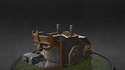 Dwarf Siege Ram tower, warhammer, hammer, dwarf, assembly, creative