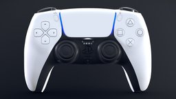 Sony Dualsense Controller device, 5, white, console, tech, playstation, electronic, electronics, equipment, play, entertainment, controller, hardware, station, ps5, game, futuristic, technology, simple, dualsense