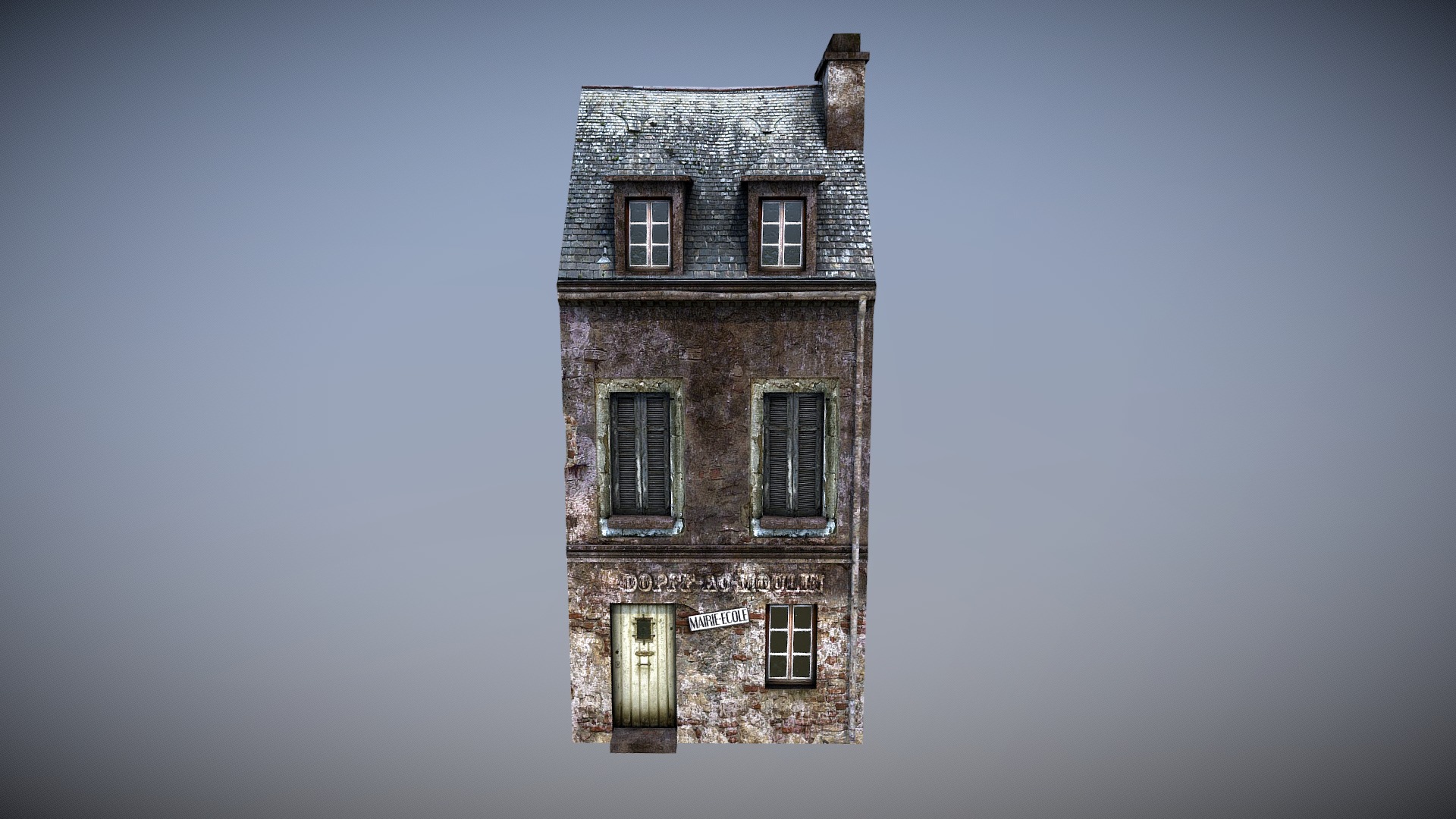 Gameready model - Old House 8 - Buy Royalty Free 3D model by Dexsoft Games (@dexsoft-games) 3d model