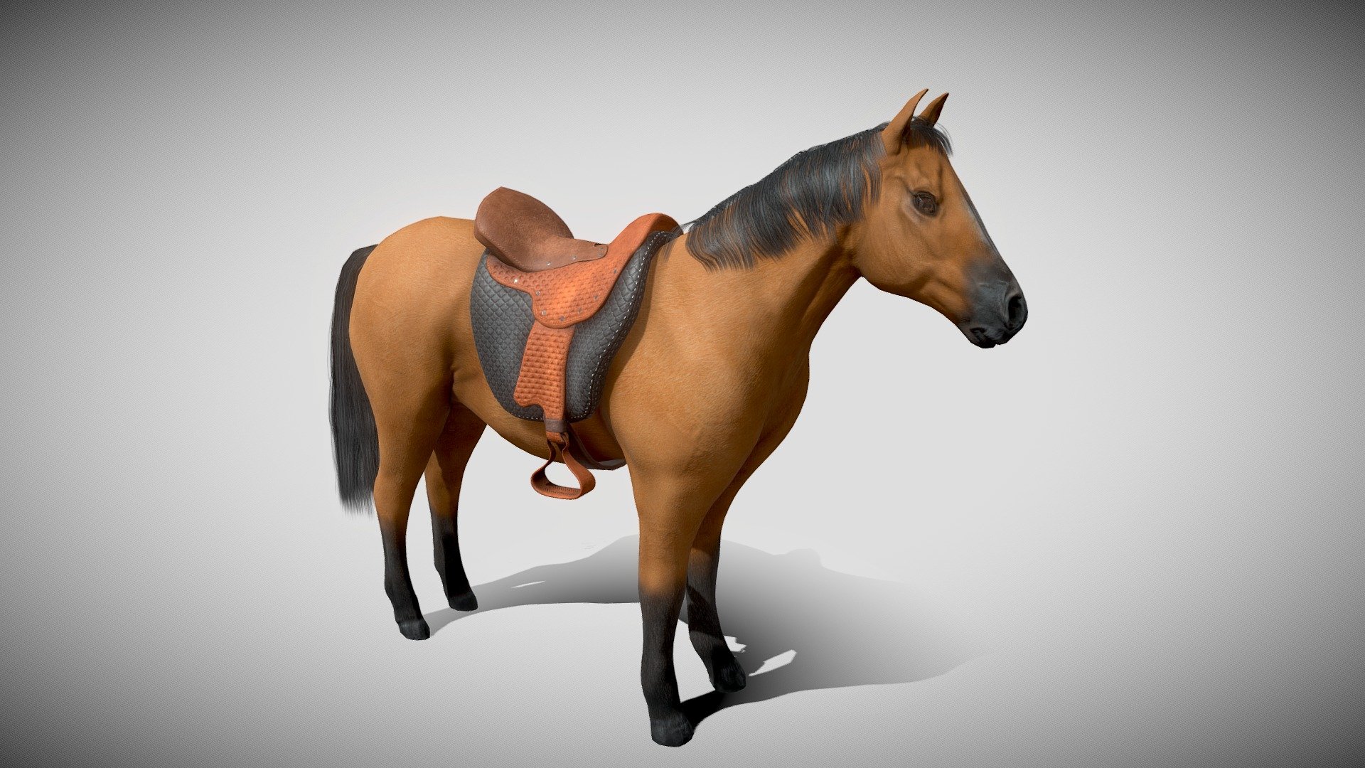GameReady horse with rigg and animations. Saddle is seperate object, you can delete it if you only want :) - The Brown Horse Rigged - Buy Royalty Free 3D model by Nakler'sWork (@Nakler) 3d model