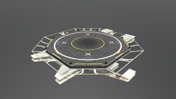 Landing Pad base, landing, vr, pad, launch, launchpad, helipad, landingpad, 3d, ship, 3dmodel, helicopter, helicopterpad