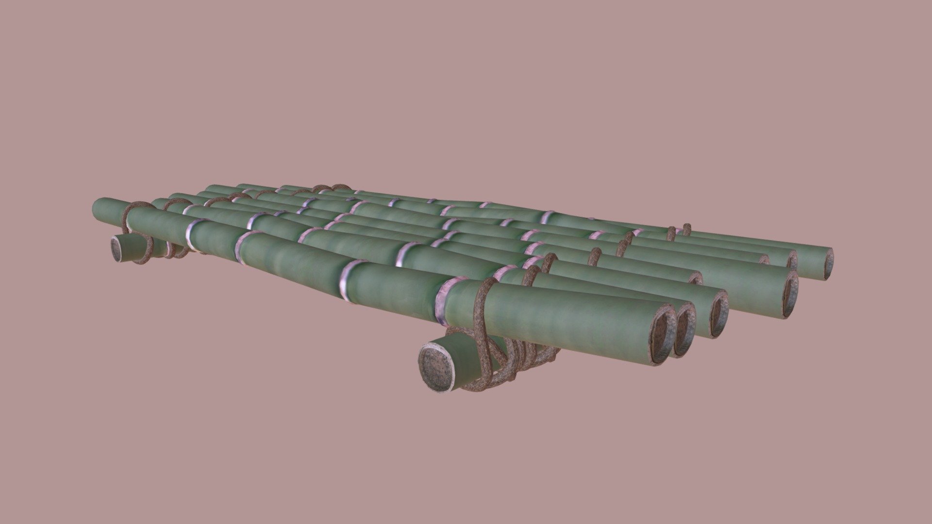 Bamboo Raft - Bamboo Raft - Buy Royalty Free 3D model by uncle808us 3d model
