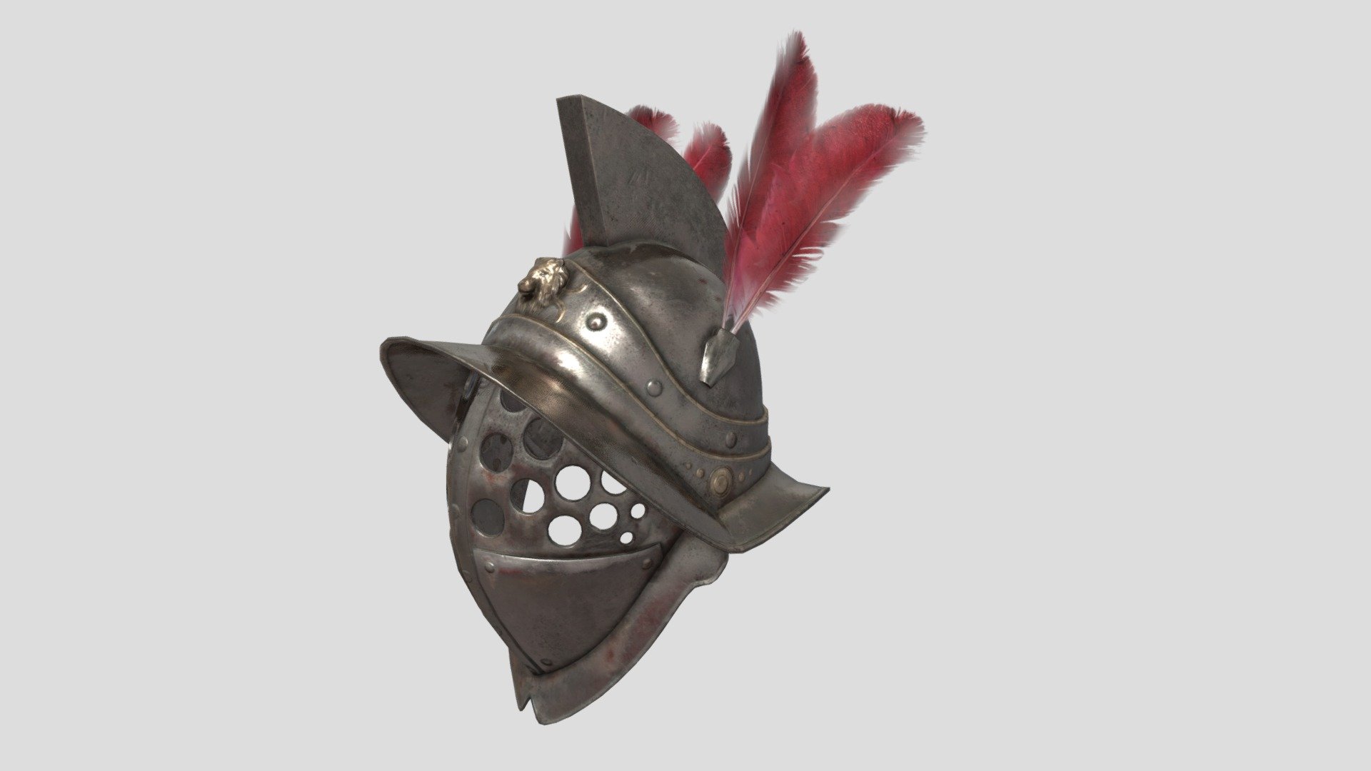 Gladiators Helmet
The model has an optimized low poly mesh with the greatest possible number of simplifications that do not affect photo-realism but can help to simplify it, thus lightening your scene and allowing for using this model in real-time 3d applications.

Real-world accurate model.  In this product, all objects are ERROR-FREE and All LEGAL Geometry. Subdivisions are not required for this product.

Perfect for Architectural, Product visualization, Game Engine, and VR (Virtual Reality) No Plugin Needed.

Format Type




3ds Max 2017 (standard shader)

FBX

OBJ

3DS

Texture

2 material used. 2 different sets of textures:




Diffuse

Alpha

Normal

Specular

Gloss

Specular n Gloss [.tga additional texture]

You might need to re-assign textures map to model in your relevant software - Gladiators Helmet - Buy Royalty Free 3D model by luxe3dworld 3d model