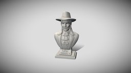 Bust of T Pac Amaru II for 3D Print