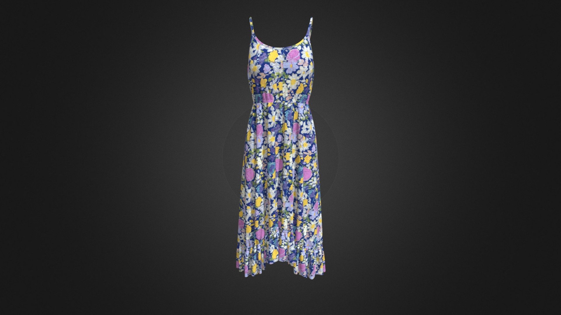 Ruffle dress - Ruffle dress - Buy Royalty Free 3D model by number1d3d 3d model