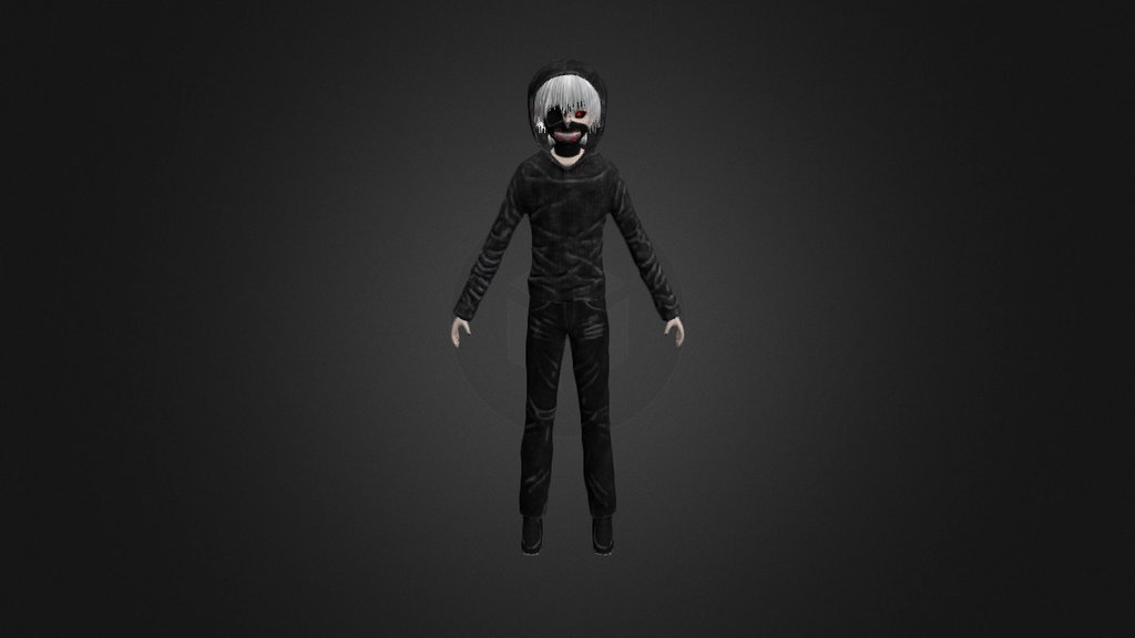 I made Kaneki Ken from Tokyo Ghoul in 3D.

Programs used:
-Cinema 4D
-Zbrush
-UVLayout
-Substance Painter

This is model was made for my 3D modeling exam. I struggeled getting the materials to export properly from Cinema 4D, so the shading might look a bit flat. But I'm fairly happy with the model overall. There's still tons of things I could have done better, so I'll try to improve on them in the future.

-Headstub AKA Svein-A - Kaneki Ken Hoodie [Tokyo Ghoul] - 3D model by Headstub 3d model