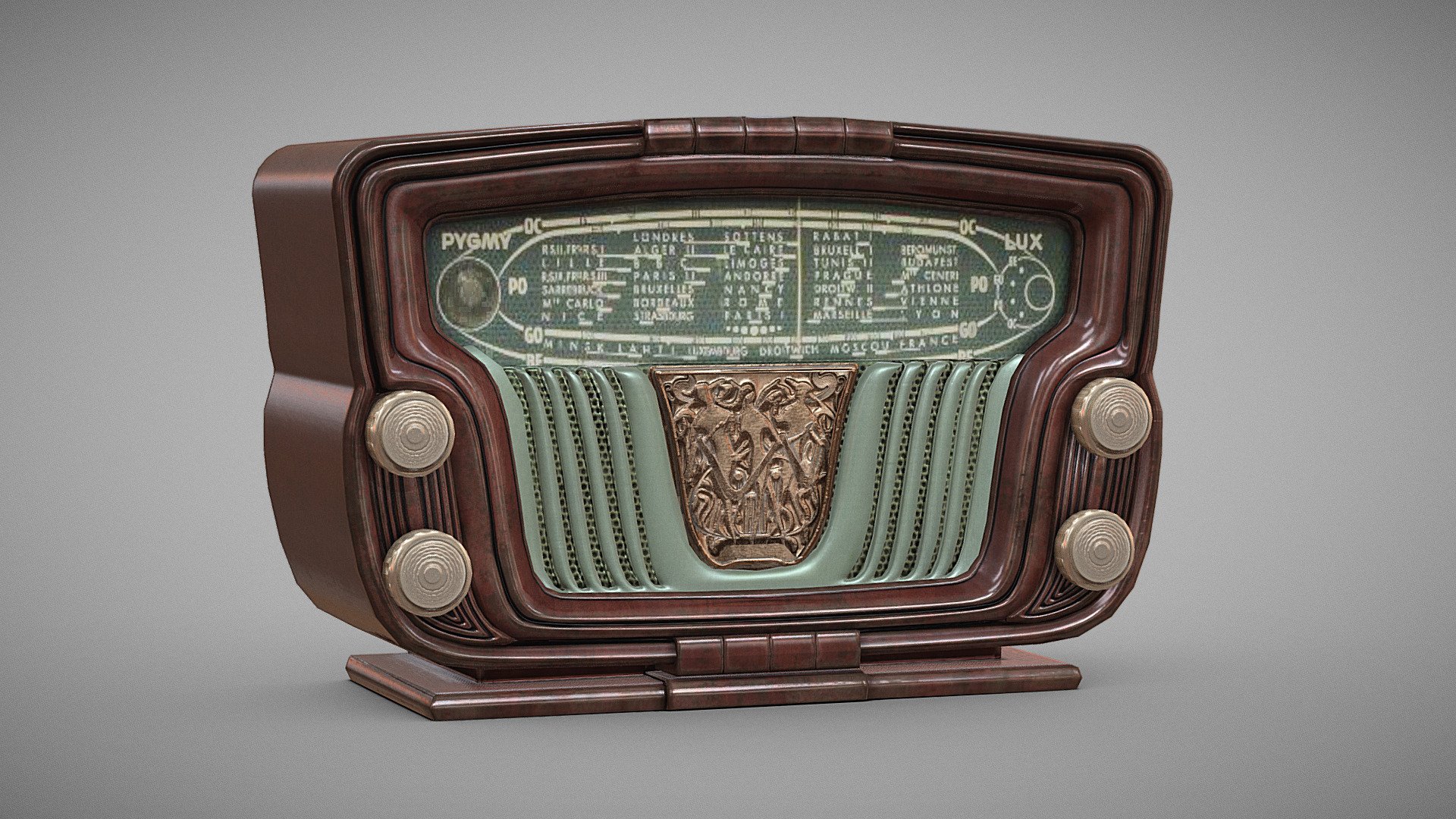 Unique 1950s Vintage Radio.

Low poly OBJ model

2k texture set - Pygmy Lux Vintage Radio - Buy Royalty Free 3D model by Tom Seddon (@bloodmeat08) 3d model