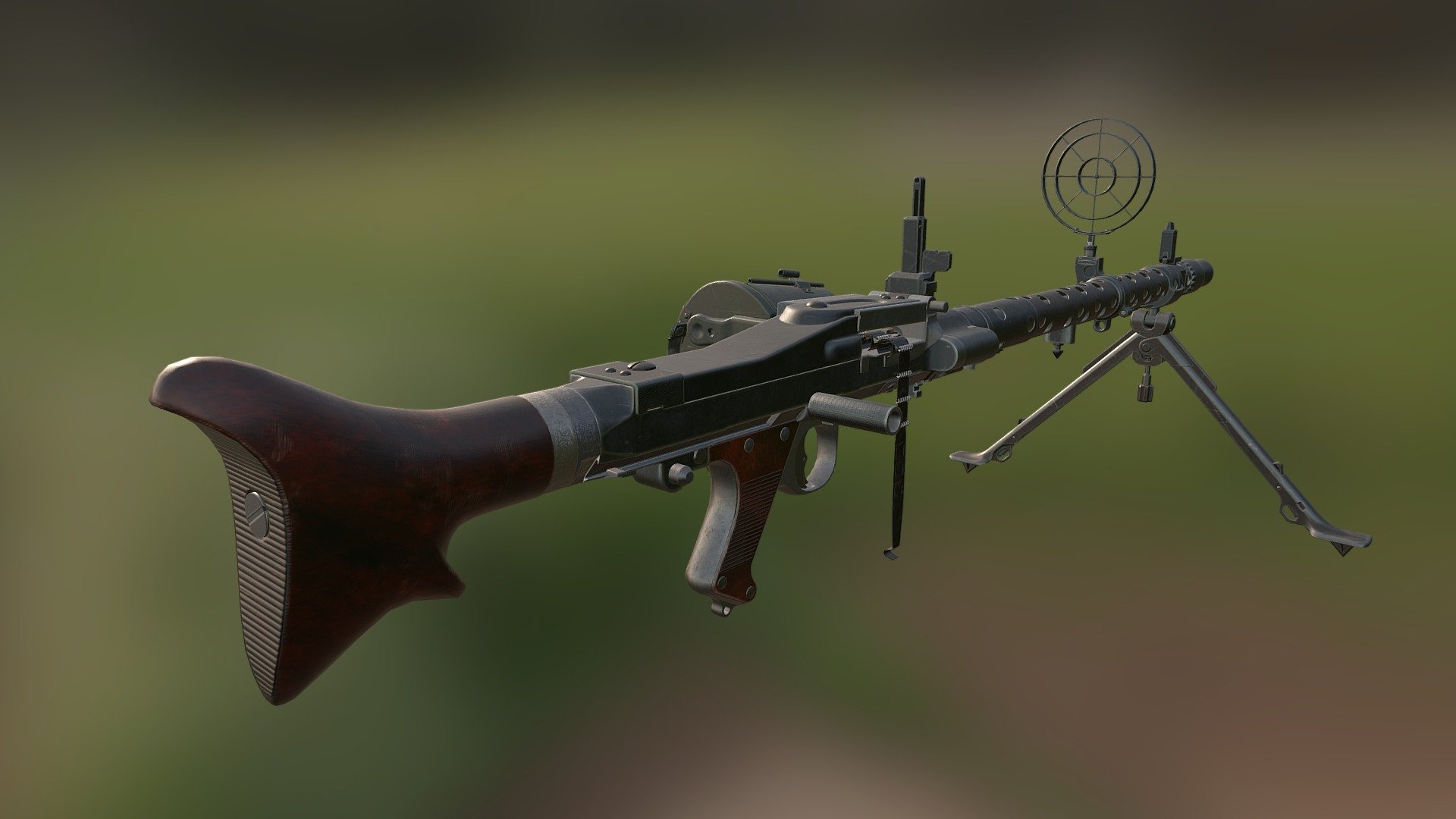 Personal project, MG 34 machinegun - MG 34 machinegun - 3D model by BarbuGabriel 3d model
