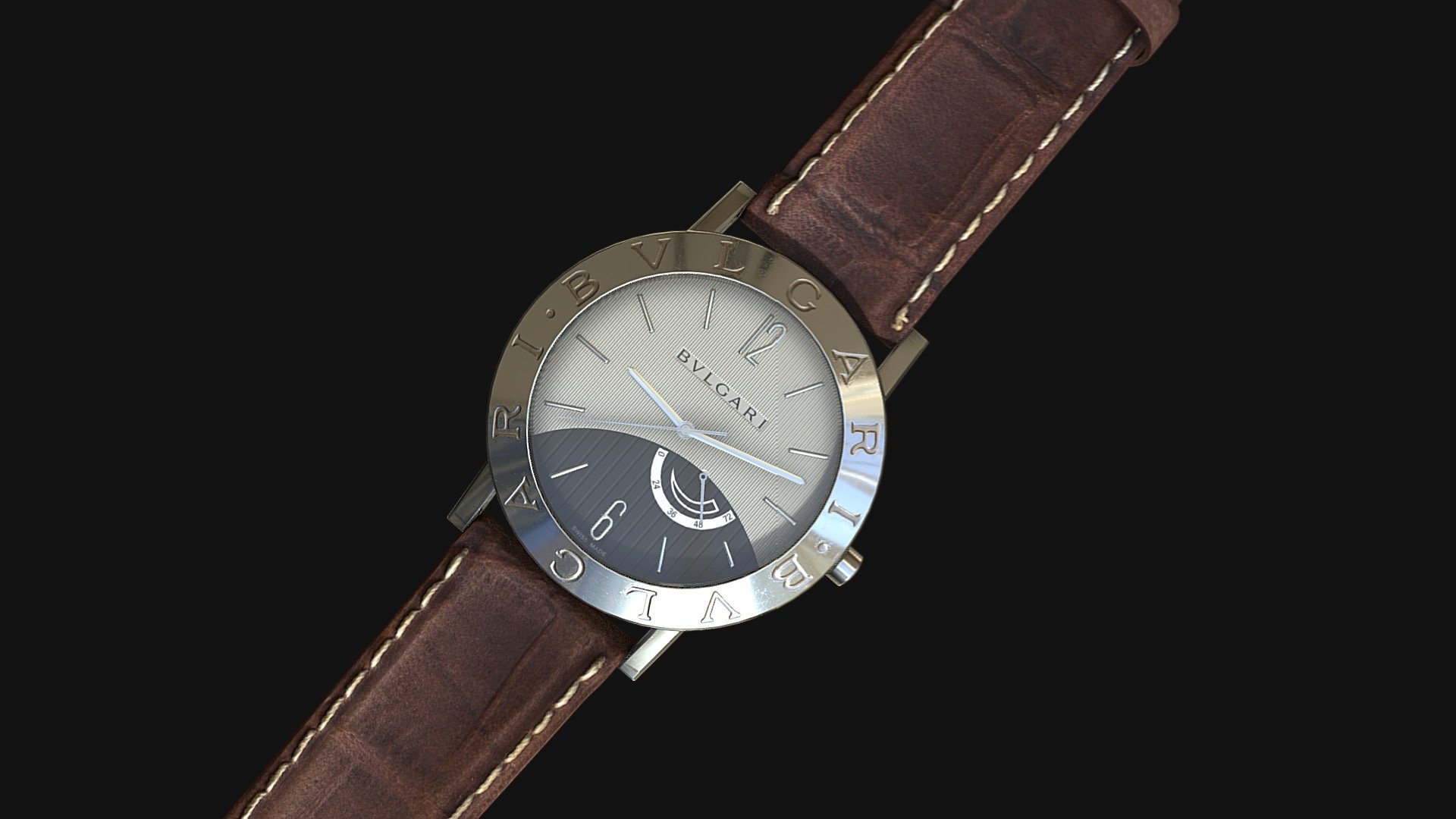 BVLGARI Watch
A classic BVLGARI watch with leather straps.

For commission work, please contact: info@arvify.com - BVLGARI Watch - 3D model by Arvify 3d model