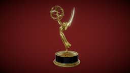 The Emmy Awards Statuette Trophy cinema, film, event, accessories, oscar, metal, picture, statue, motion, award, academy, acting, merit, model