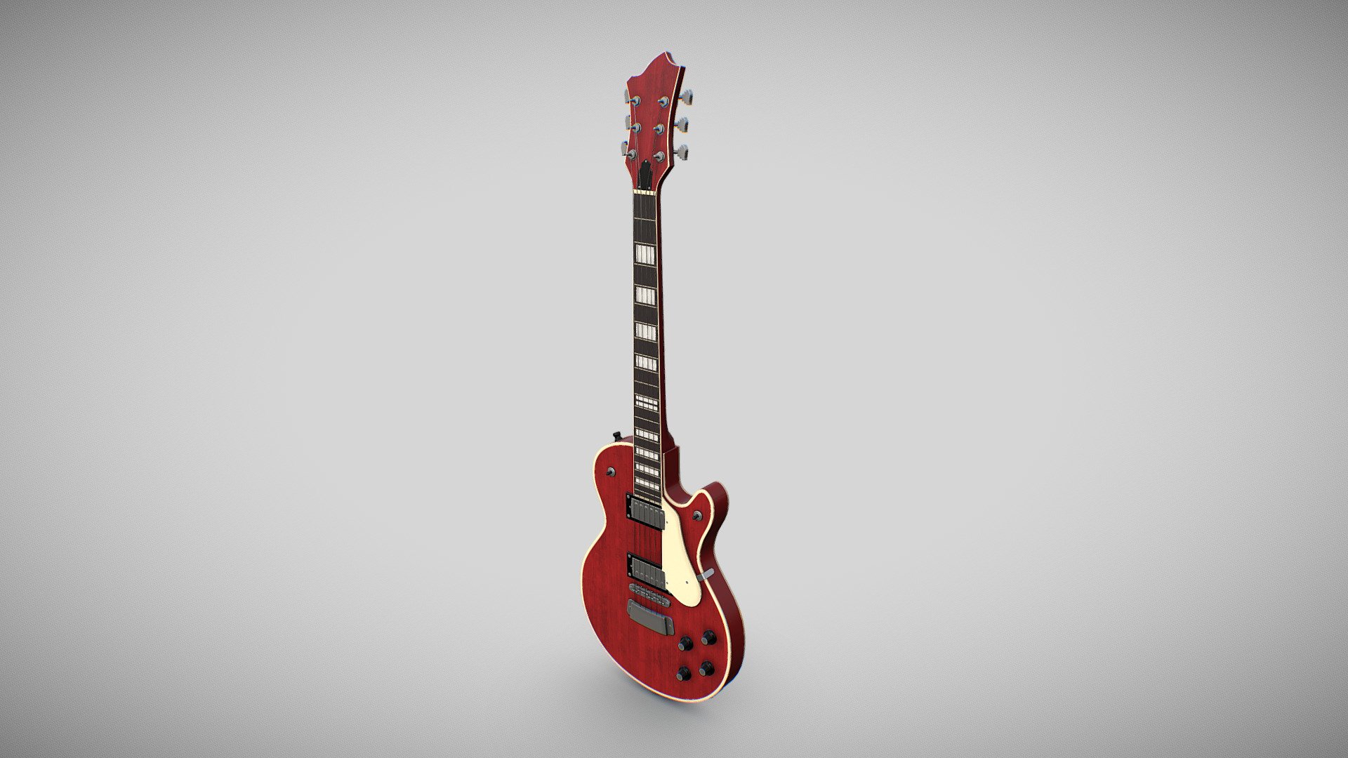 Texture Size: 2048x2048 - Electric Guitar - 3D model by Lyskilde (@longtail) 3d model