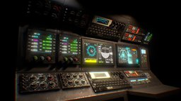 Control deck computer, controller, video-games, unrealengine4, gamereadyasset, game, gameart, sci-fi, futuristic, spaceship, gameready