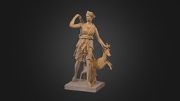 Artemis greece, louvre, god, statue, museum, diane, artemis, realitycapture, photogrammetry, 3d, scan