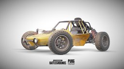 PUBG: Buggy (Official) buggy, offroad, official, battlegrounds, substance, vehicle, pbr, lowpoly, car